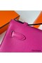 Hermes Kelly Pochette Handmade Bag In Rose Purple Epsom Calfskin Replica