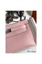 Hermes Kelly Pochette Handmade Bag In Rose Sakura Swift Calfskin Replica