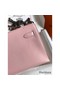 Hermes Kelly Pochette Handmade Bag In Rose Sakura Swift Calfskin Replica