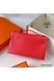 Hermes Kelly Pochette Handmade Bag In Rose Texas Epsom Calfskin Replica