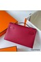 Hermes Kelly Pochette Handmade Bag In Rouge Grenat Epsom Calfskin Replica
