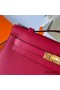 Hermes Kelly Pochette Handmade Bag In Rouge Grenat Epsom Calfskin Replica