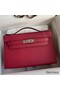 Hermes Kelly Pochette Handmade Bag In Ruby Epsom Calfskin Replica