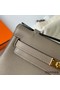 Hermes Kelly Pochette Handmade Bag In Taupe Swift Calfskin Replica