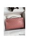Hermes Kelly Pochette Handmade Bag In Terre Cuite Ostrich Leather Replica