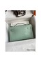 Hermes Kelly Pochette Handmade Bag In Vert D'eau Matte Alligator Leather Replica