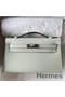 Hermes Kelly Pochette Handmade Bag In Vert Fizz Epsom Calfskin Replica