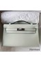 Hermes Kelly Pochette Handmade Bag In Vert Fizz Epsom Calfskin Replica