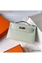 Hermes Kelly Pochette Handmade Bag In Vert Fizz Epsom Calfskin Replica