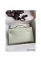 Hermes Kelly Pochette Handmade Bag In Vert Fizz Swift Calfskin Replica