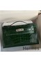 Hermes Kelly Pochette Handmade Bag In Vert Fonce Shiny Alligator Leather Replica