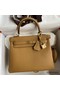 Hermes Kelly Retourne 25 Handmade Bag In Biscuit Clemence Leather Replica