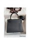 Hermes Kelly Retourne 25 Handmade Bag In Black Clemence Leather Replica