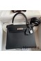 Hermes Kelly Retourne 25 Handmade Bag In Black Swift Calfskin Replica