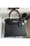 Hermes Kelly Retourne 25 Handmade Bag In Black Swift Calfskin Replica