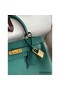 Hermes Kelly Retourne 25 Handmade Bag In Blue Paon Clemence Leather Replica