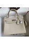 Hermes Kelly Retourne 25 Handmade Bag In Craie Clemence Leather Replica