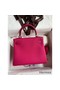 Hermes Kelly Retourne 25 Handmade Bag In Framboise Clemence Leather Replica