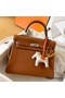 Hermes Kelly Retourne 25 Handmade Bag In Gold Swift Calfskin Replica