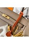 Hermes Kelly Retourne 25 Handmade Bag In Grey Swift Calfskin Replica