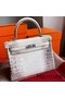 Hermes Kelly Retourne 25 Handmade Bag In Himalaya Crocodile Niloticus Skin Replica