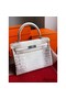 Hermes Kelly Retourne 25 Handmade Bag In Himalaya Crocodile Niloticus Skin Replica