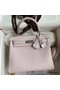 Hermes Kelly Retourne 25 Handmade Bag In Mauve Pale Swift Calfskin Replica