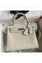 Hermes Kelly Retourne 25 Handmade Bag In Mushroom Clemence Leather Replica