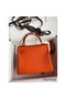 Hermes Kelly Retourne 25 Handmade Bag In Orange Clemence Leather Replica
