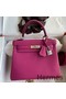 Hermes Kelly Retourne 25 Handmade Bag In Rose Purple Clemence Leather Replica
