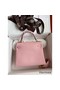 Hermes Kelly Retourne 25 Handmade Bag In Rose Sakura Clemence Leather Replica