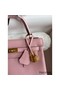 Hermes Kelly Retourne 25 Handmade Bag In Rose Sakura Clemence Leather Replica