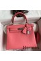 Hermes Kelly Retourne 25 Handmade Bag In Rose d'Ete Swift Calfskin Replica