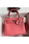 Hermes Kelly Retourne 25 Handmade Bag In Rose d'Ete Swift Calfskin Replica