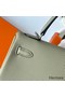 Hermes Kelly Retourne 25 Handmade Bag In Sauge Clemence Leather Replica