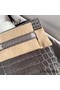 Hermes Kelly Retourne 25 Handmade Bag In Taupe Crocodile Niloticus Shiny Skin Replica