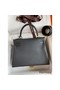 Hermes Kelly Retourne 28 Handmade Bag In Black Clemence Leather Replica