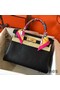 Hermes Kelly Retourne 28 Handmade Bag In Black Swift Calfskin Replica