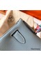 Hermes Kelly Retourne 28 Handmade Bag In Blue Lin Clemence Leather Replica