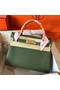Hermes Kelly Retourne 28 Handmade Bag In Canopee Clemence Leather Replica
