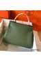 Hermes Kelly Retourne 28 Handmade Bag In Canopee Clemence Leather Replica