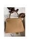 Hermes Kelly Retourne 28 Handmade Bag In Chai Clemence Leather Replica