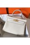 Hermes Kelly Retourne 28 Handmade Bag In Craie Clemence Leather Replica