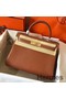 Hermes Kelly Retourne 28 Handmade Bag In Gold Swift Calfskin Replica
