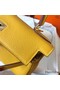 Hermes Kelly Retourne 28 Handmade Bag In Jaune Ambre Clemence Leather Replica