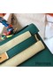 Hermes Kelly Retourne 28 Handmade Bag In Malachite Clemence Leather Replica