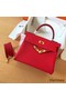 Hermes Kelly Retourne 28 Handmade Bag In Red Clemence Leather Replica