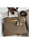 Hermes Kelly Retourne 28 Handmade Bag In Taupe Clemence Leather Replica