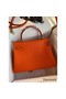 Hermes Kelly Retourne 32 Handmade Bag In Orange Clemence Leather Replica