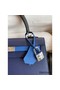 Hermes Kelly Sellier 25 Bicolor Bag in Blue Saphir and Blue France Epsom Calfskin Replica